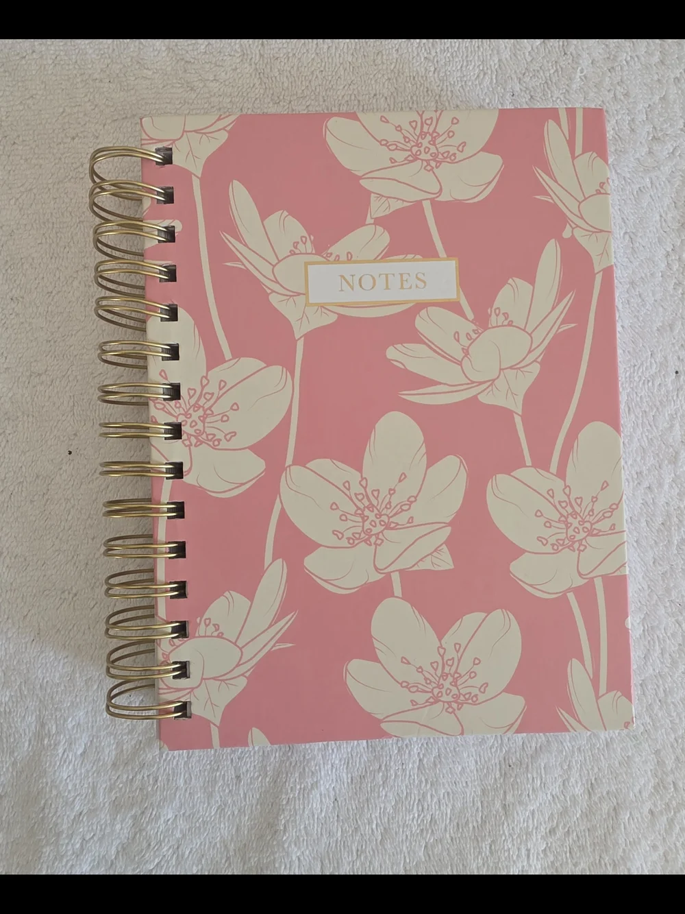 Pink Floral Spiral Notebook - Notes